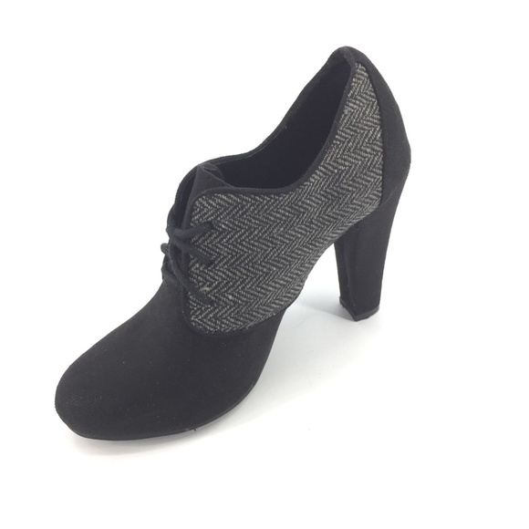 XOXO Shoes - XOXO Jasmine Ankle Bootie Boot Black Gray Size 6.5